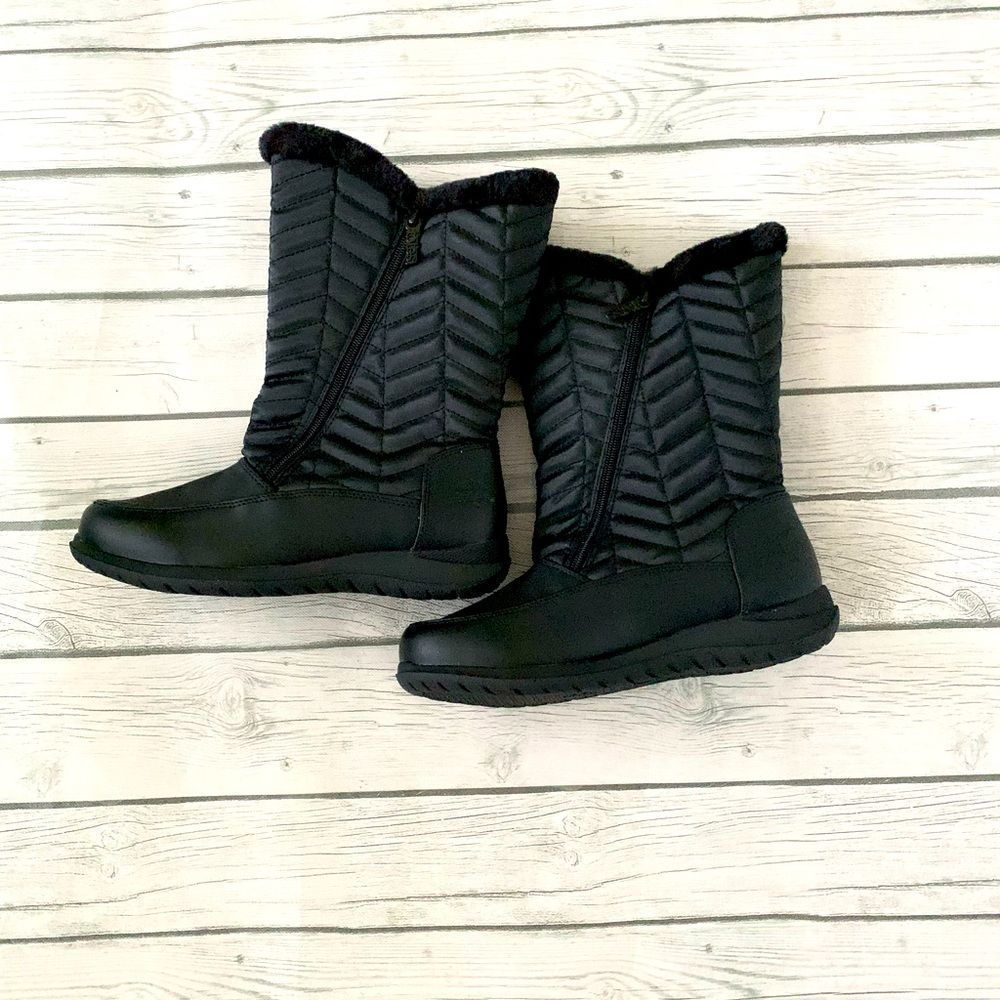 NWT Totes weatherproof black boots-9